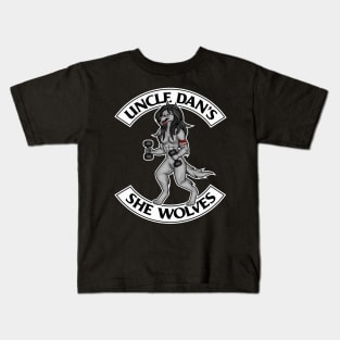 Black & Gray She Wolf Kids T-Shirt